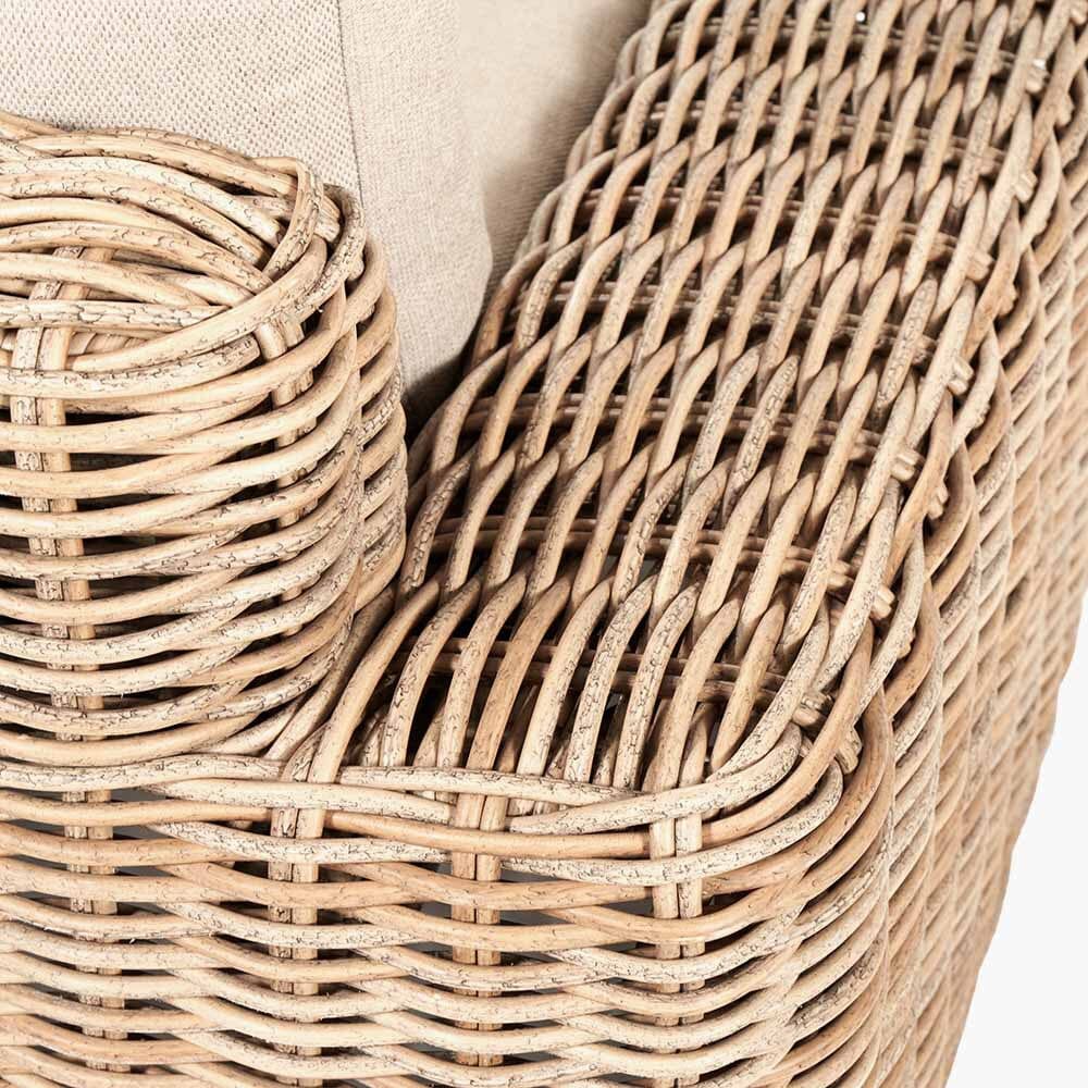 Seville Neutral Chunky Rattan Outdoor Lounge Sofa Set Outdoor