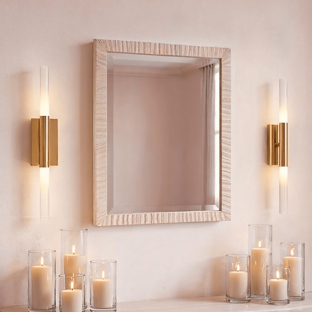 Sherborne Pink Rectangular Wall Mirror Accessories