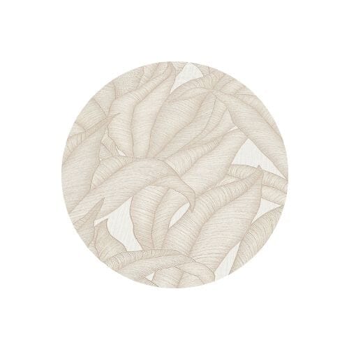 Sia Neutral Leaf Print Patterned Wallpaper Sample Home Improvement
