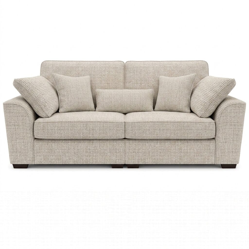 Sienna Ivory Textured Chenille Sofa Range Sofa