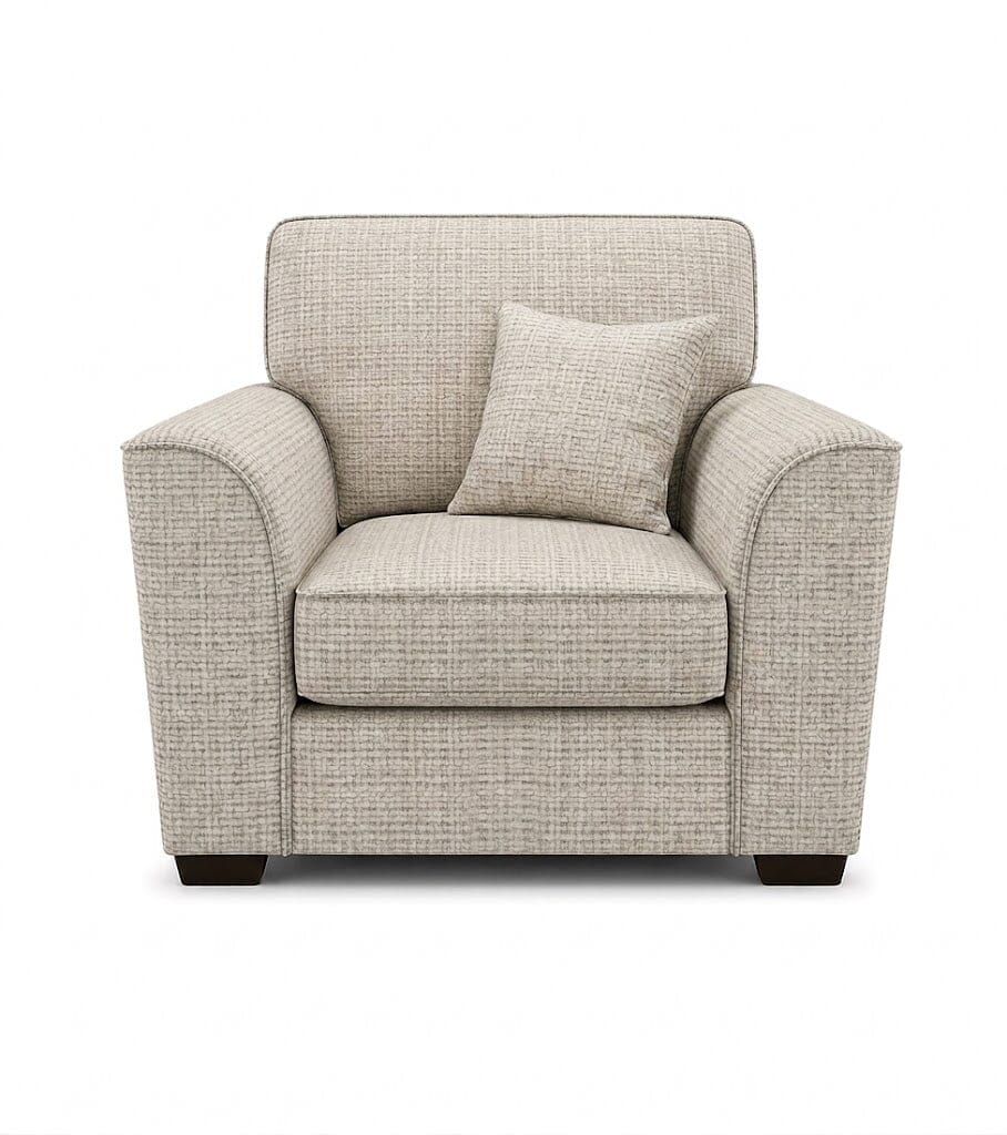 Sienna Ivory Textured Chenille Sofa Range Sofa Chair