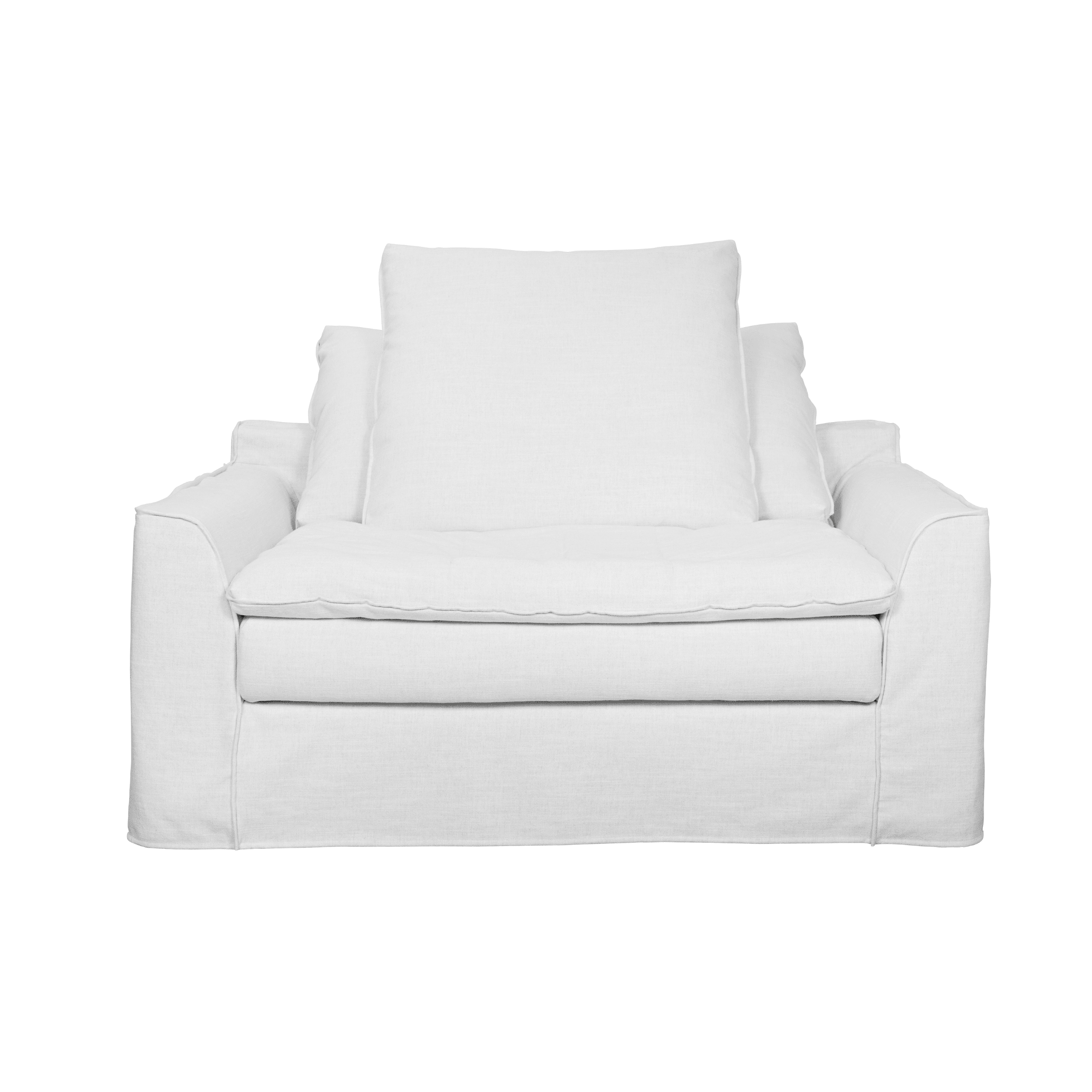 Slumber Ivory Linen Relaxed Armchair Sofa