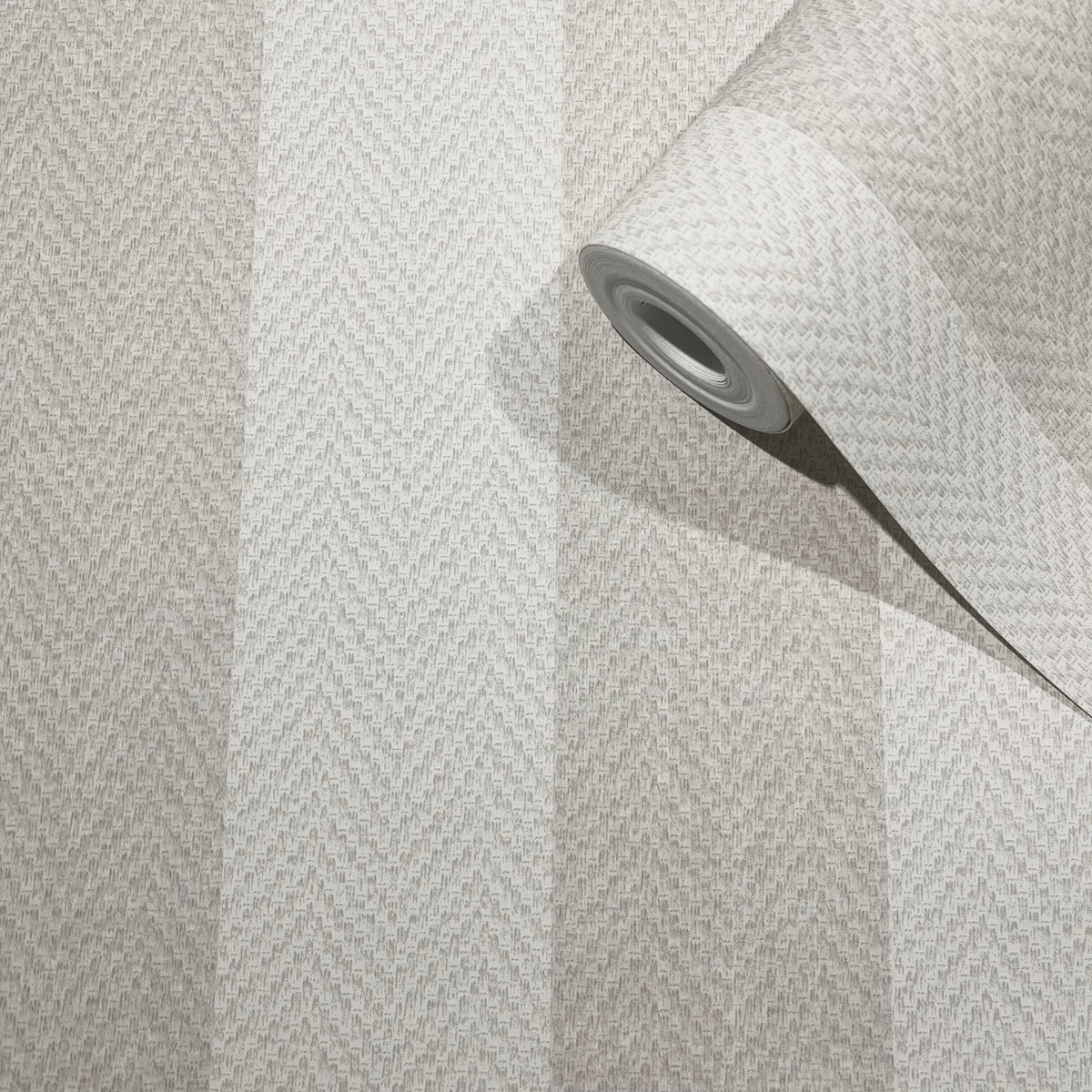 Smith Neutral Herringbone Striped Wallpaper Home Improvement