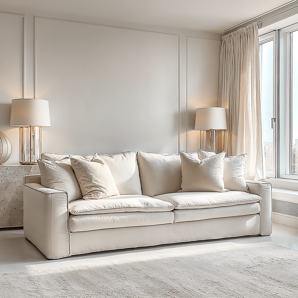 Snooze Sand Textured Squashy 3 Seater Sofa Sofa