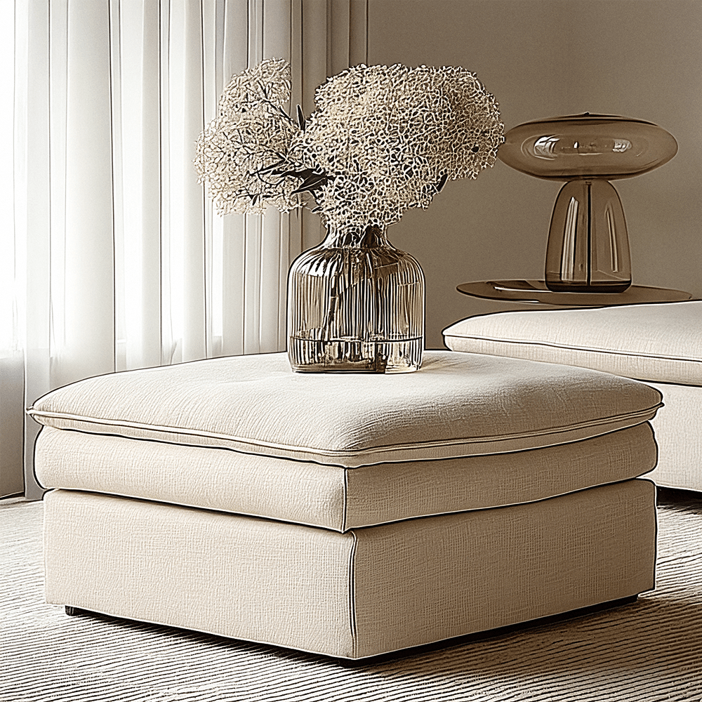 Snooze Sand Textured Squashy Footstool Sofa