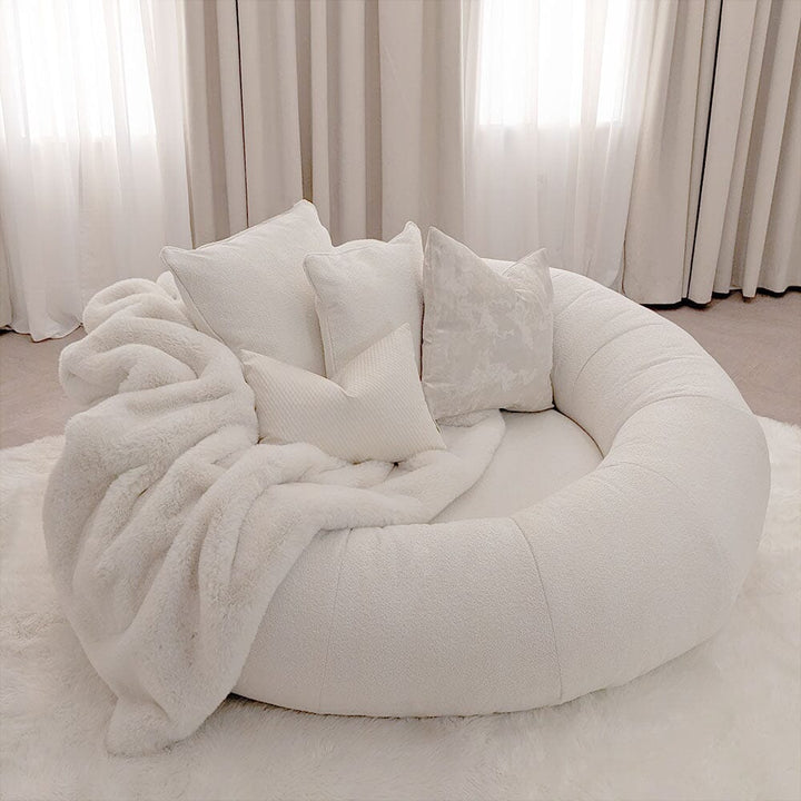 Snuggle Cream Boucle Round Nest Sofa MTO Sofa 