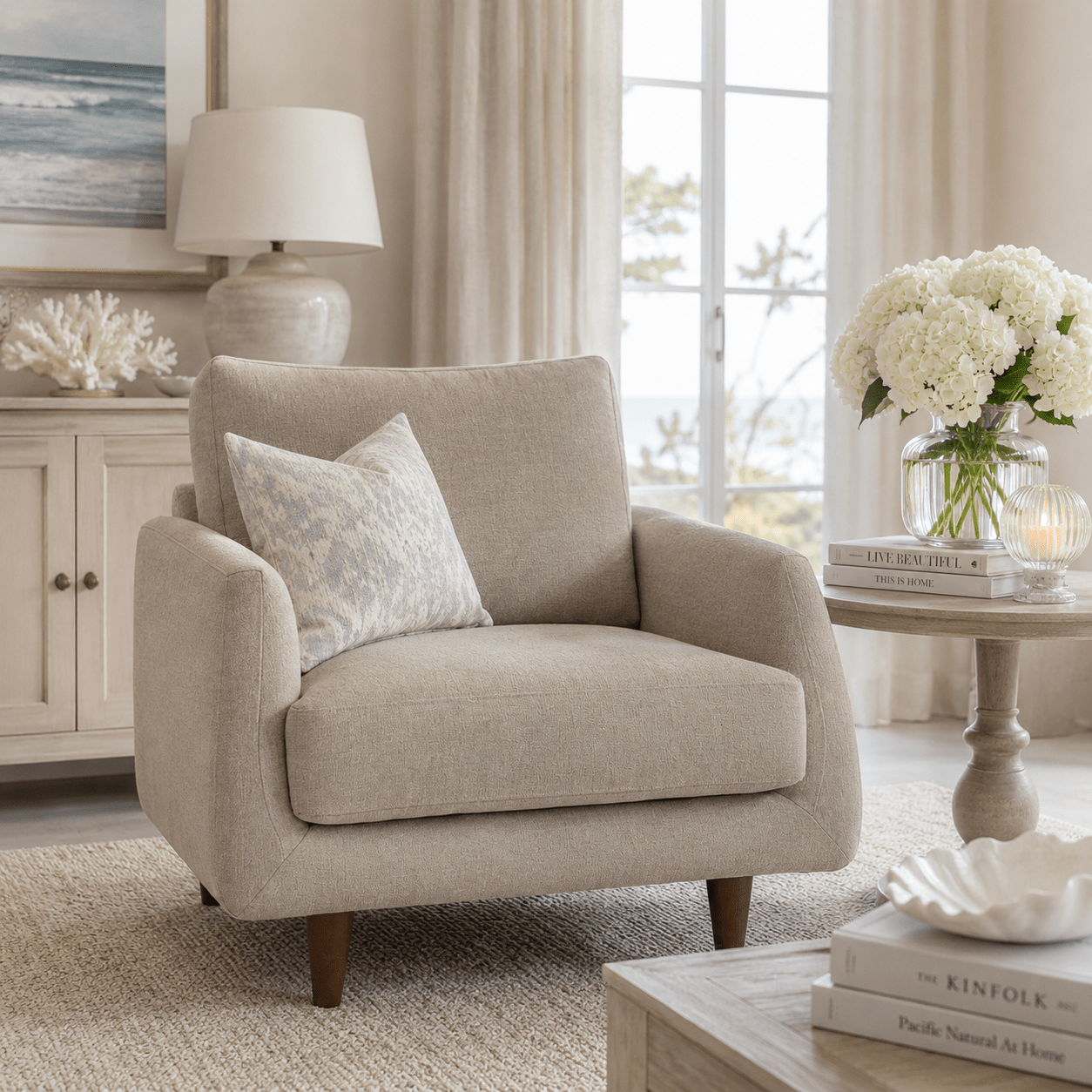 Solace Oatmeal Armchair Sofa