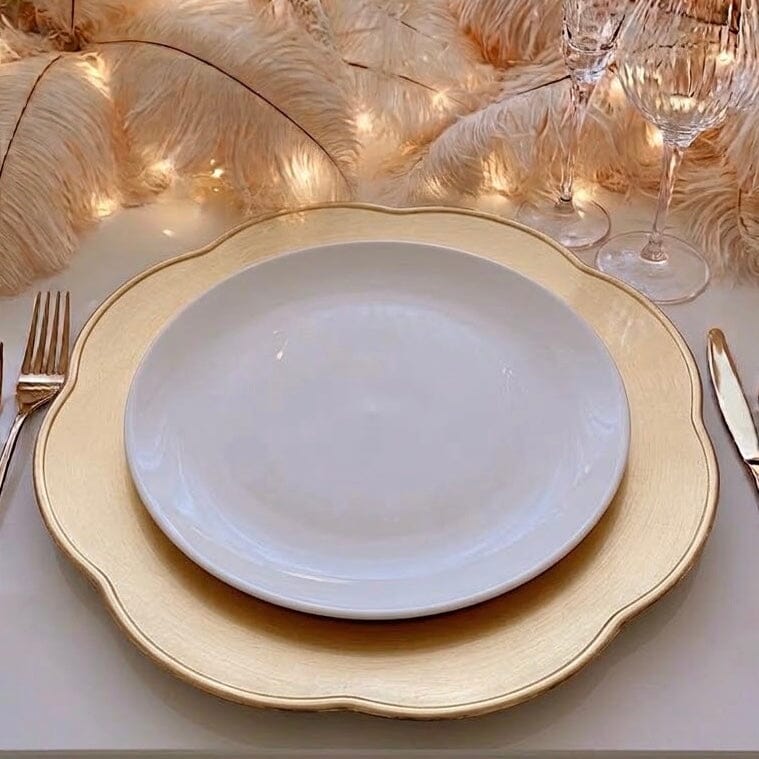 Sophie Gold Scalloped Edge Charger Plate Accessories
