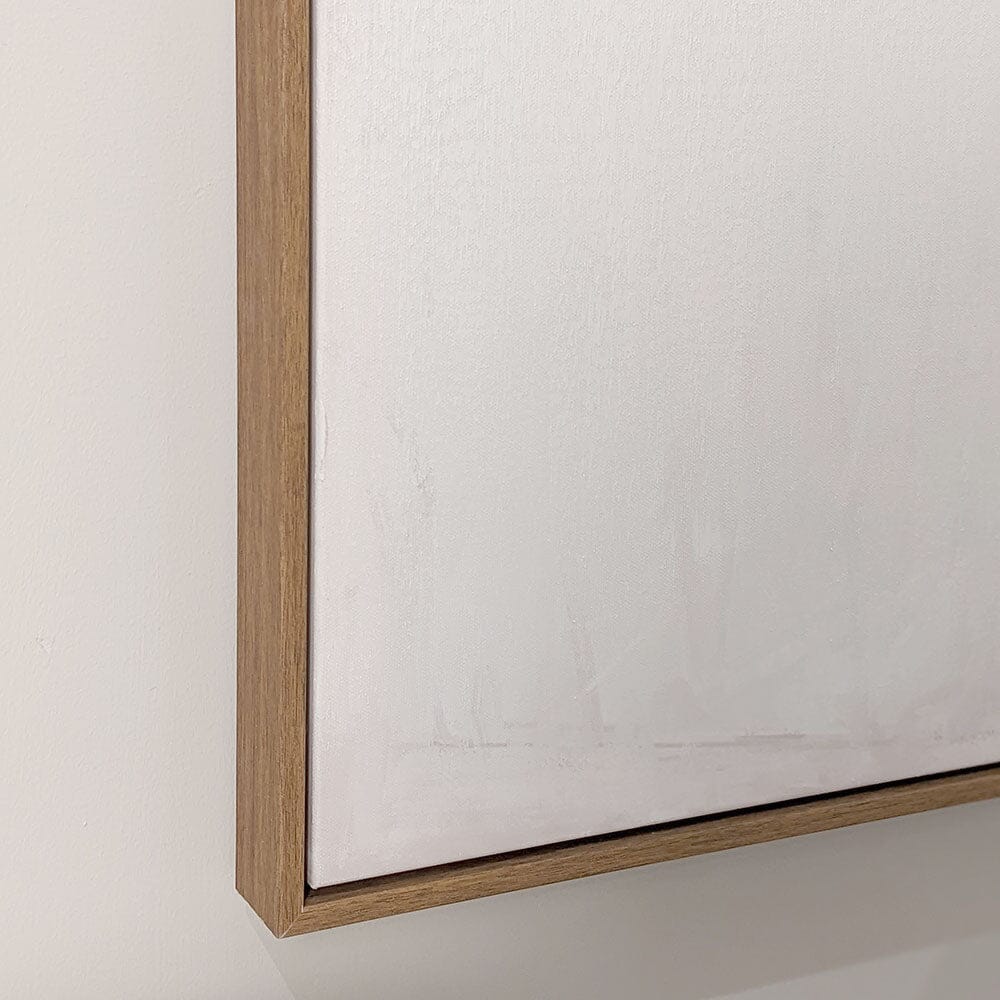 Stella Natural & White Large Framed Canvas Wall Art Accessories