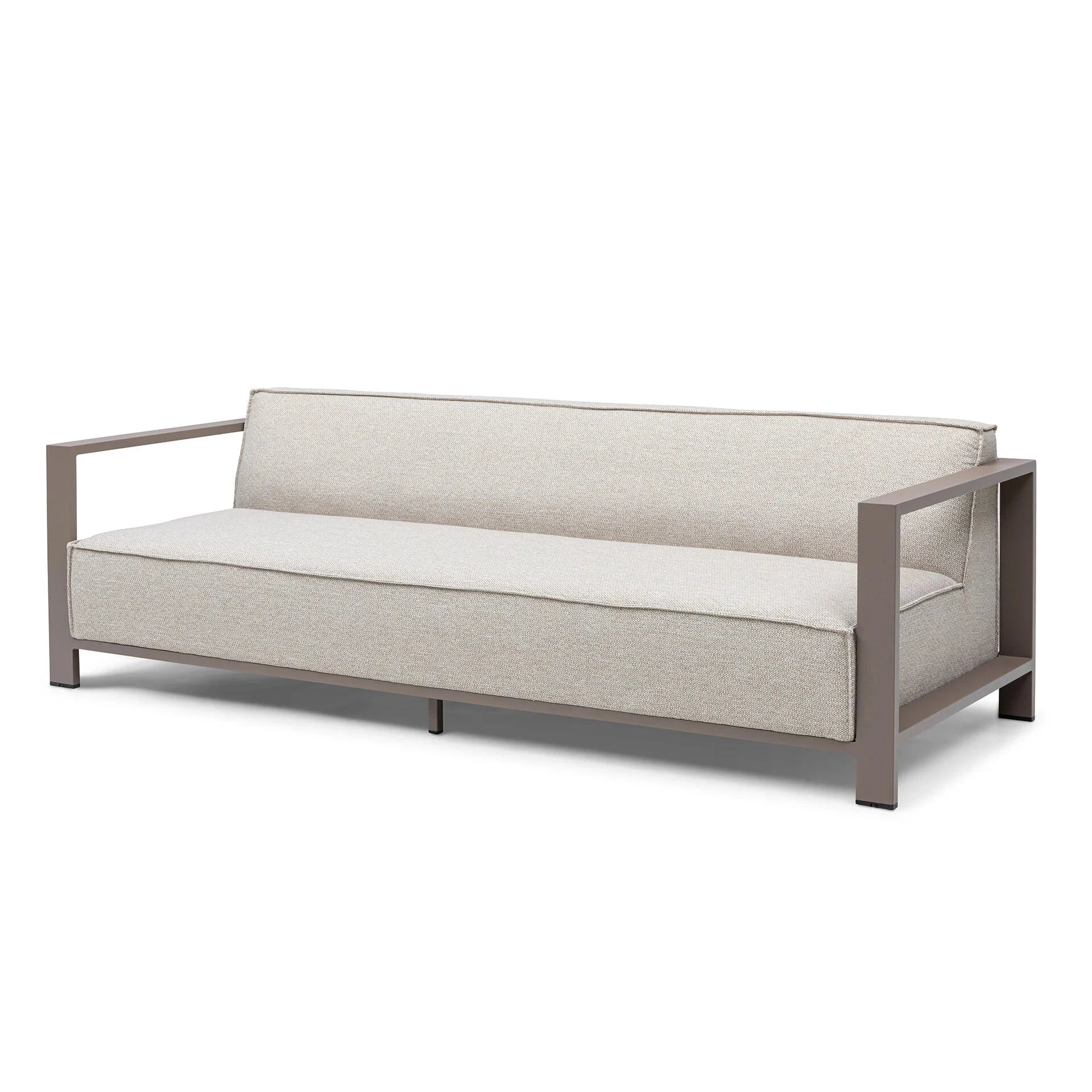 Syros Outdoor Latte & Cream 3 Seater Sofa & Chairs Lounge Set Outdoor
