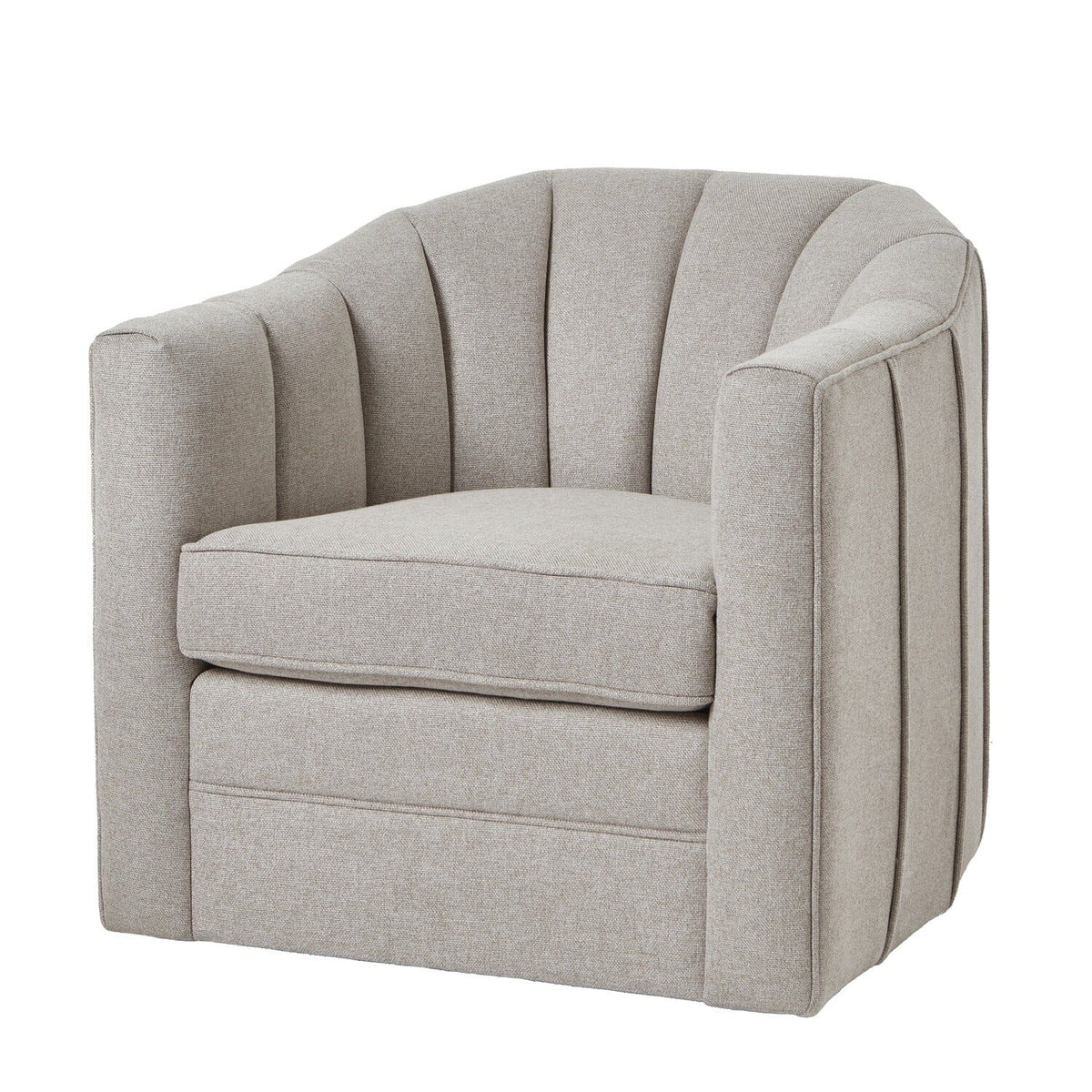 Tage Oatmeal Twill Swivel Armchair Furniture