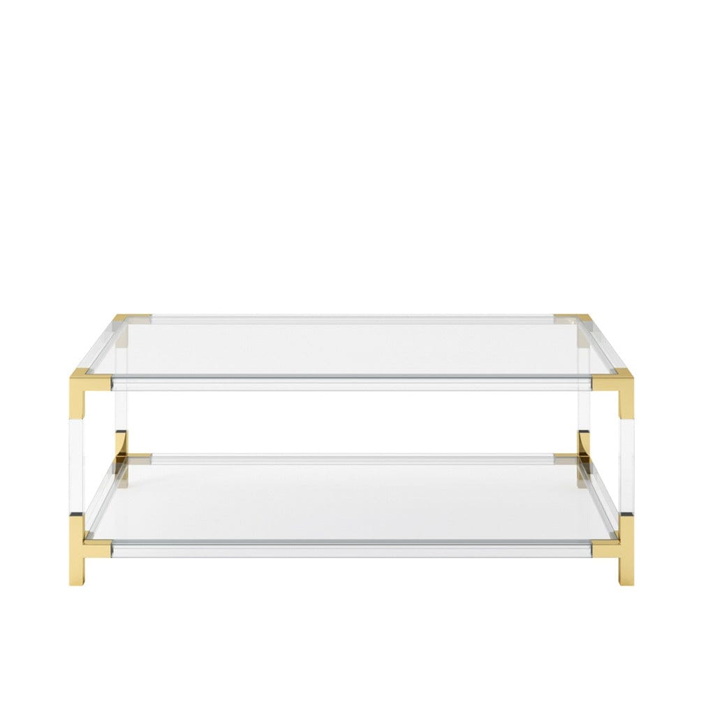 Taormina Acrylic Coffee Table with Gold Accents Furniture