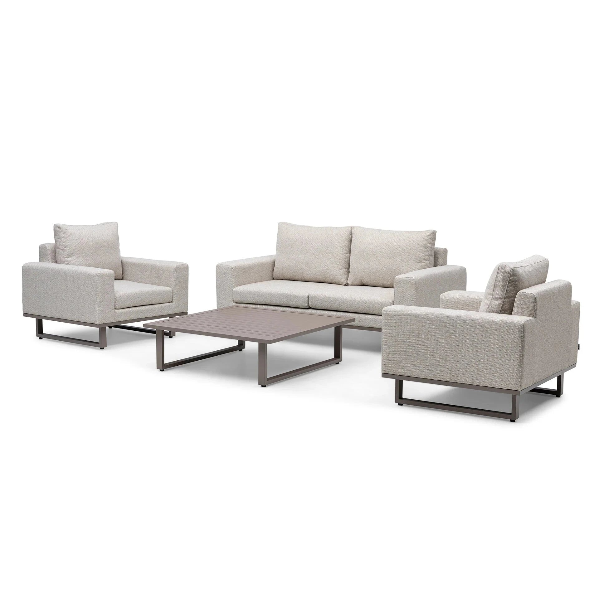 Tempo Latte Outdoor 2 Seater Sofa Lounge Set Outdoor