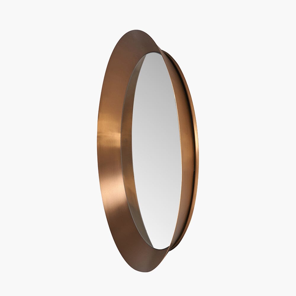 Tempus Large Burnished Gold Round Mirror Accessories