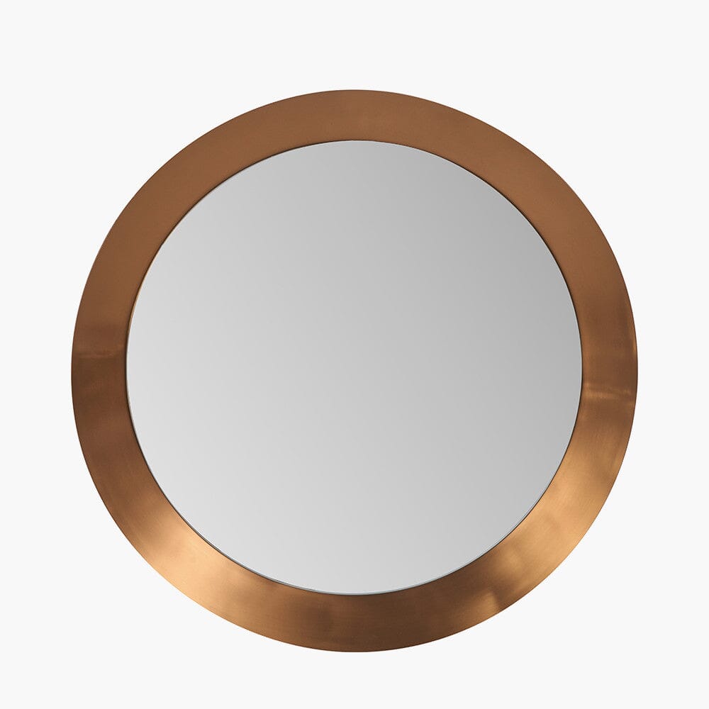 Tempus Large Burnished Gold Round Mirror Accessories