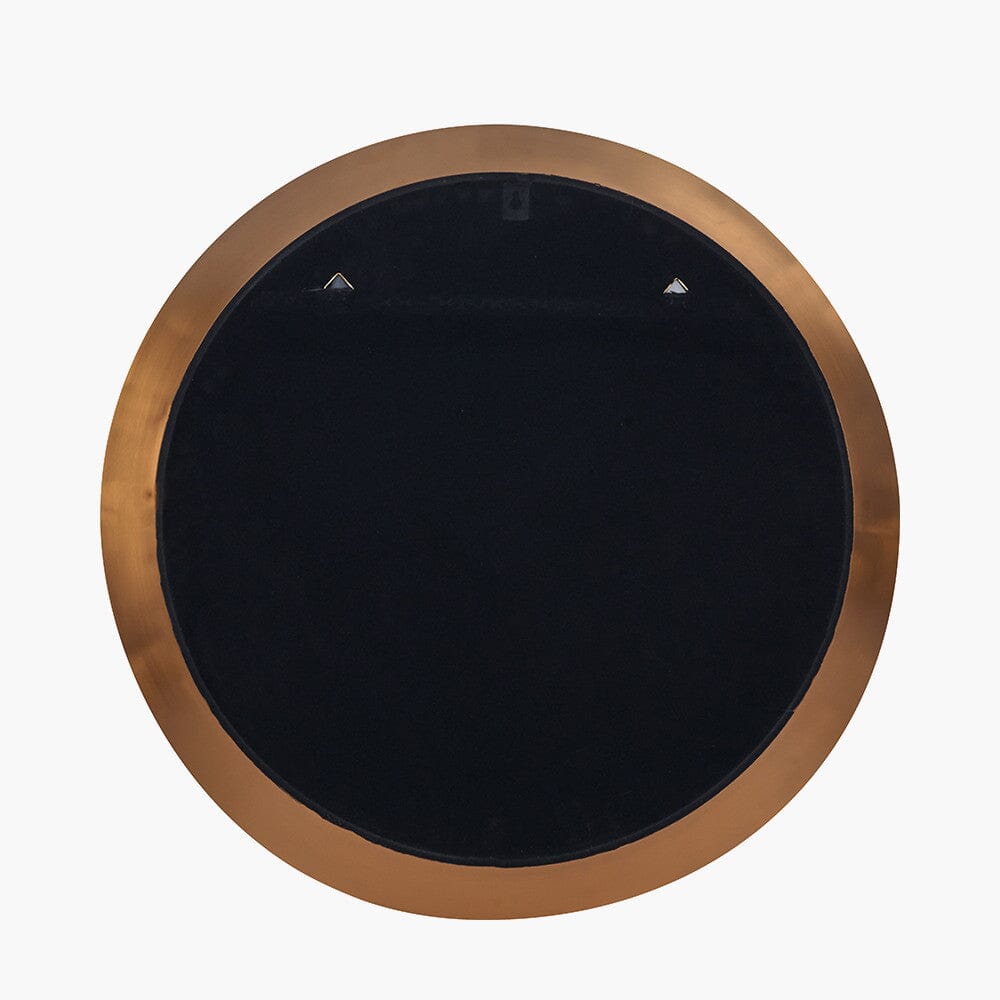 Tempus Large Burnished Gold Round Mirror Accessories