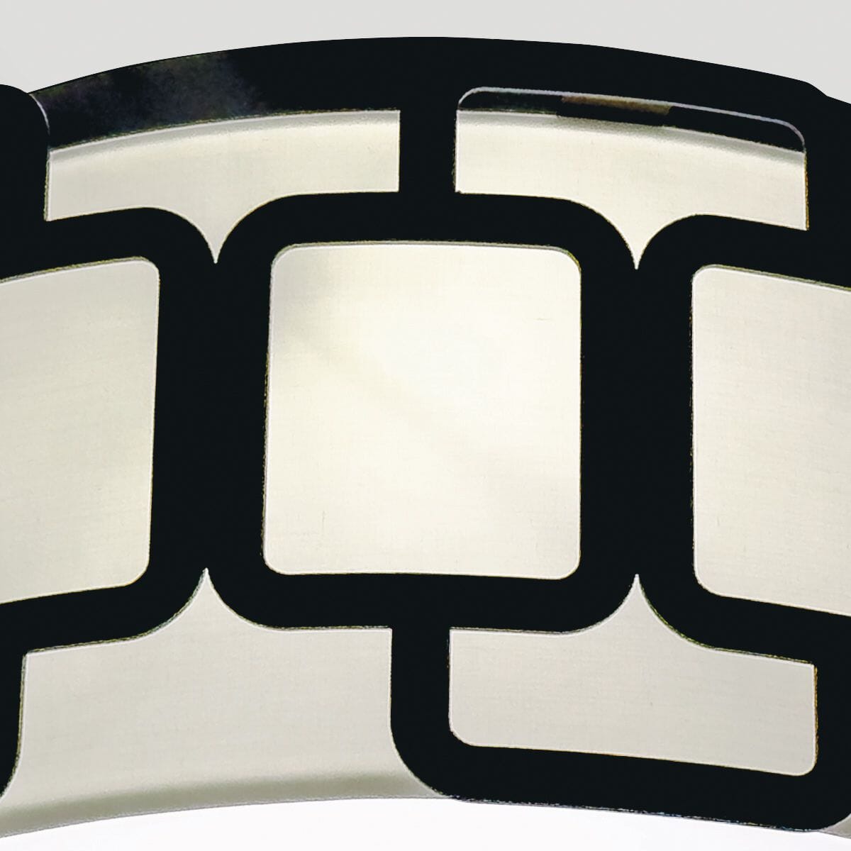 Tessera Black Geometric 3 Light Flush Ceiling Light Lighting