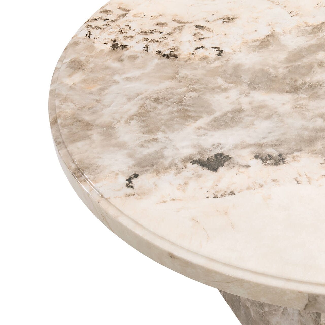 Thea Mocha Marble Round Dining Table Furniture