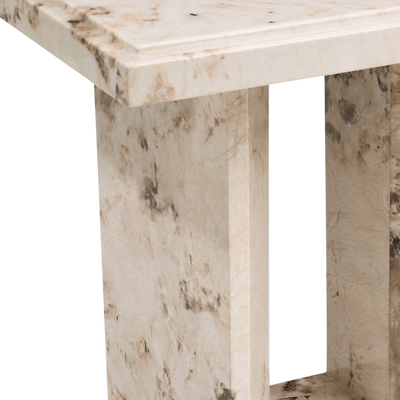 Thea Mocha Marble Side Table Furniture