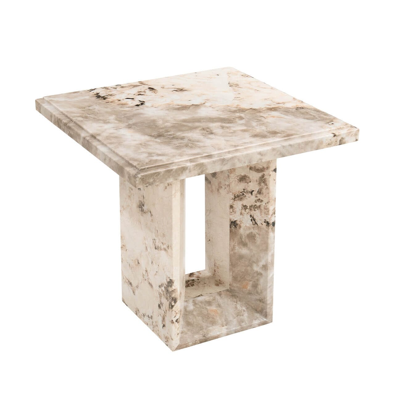 Thea Mocha Marble Side Table Furniture