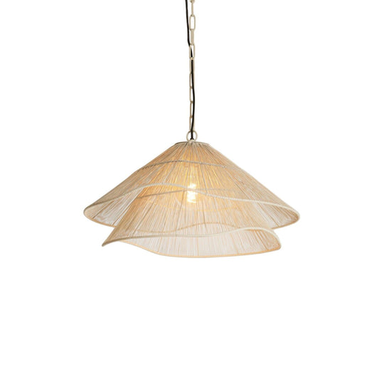 Tiare Cream Woven 2 Tier Abstract Ceiling Light Lighting