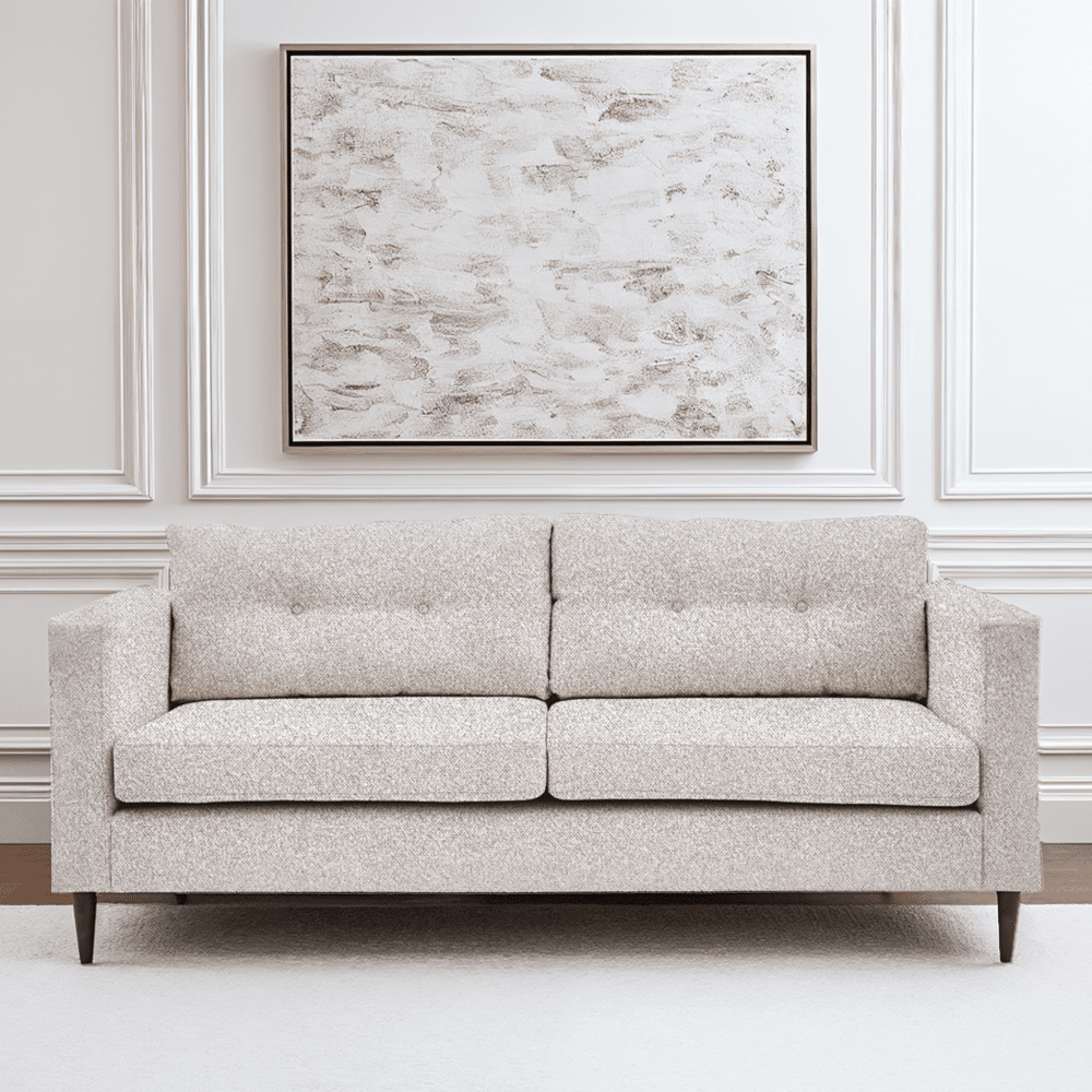 Tilly Grey Textured 3 Seater Buttoned Back Sofa Sofa