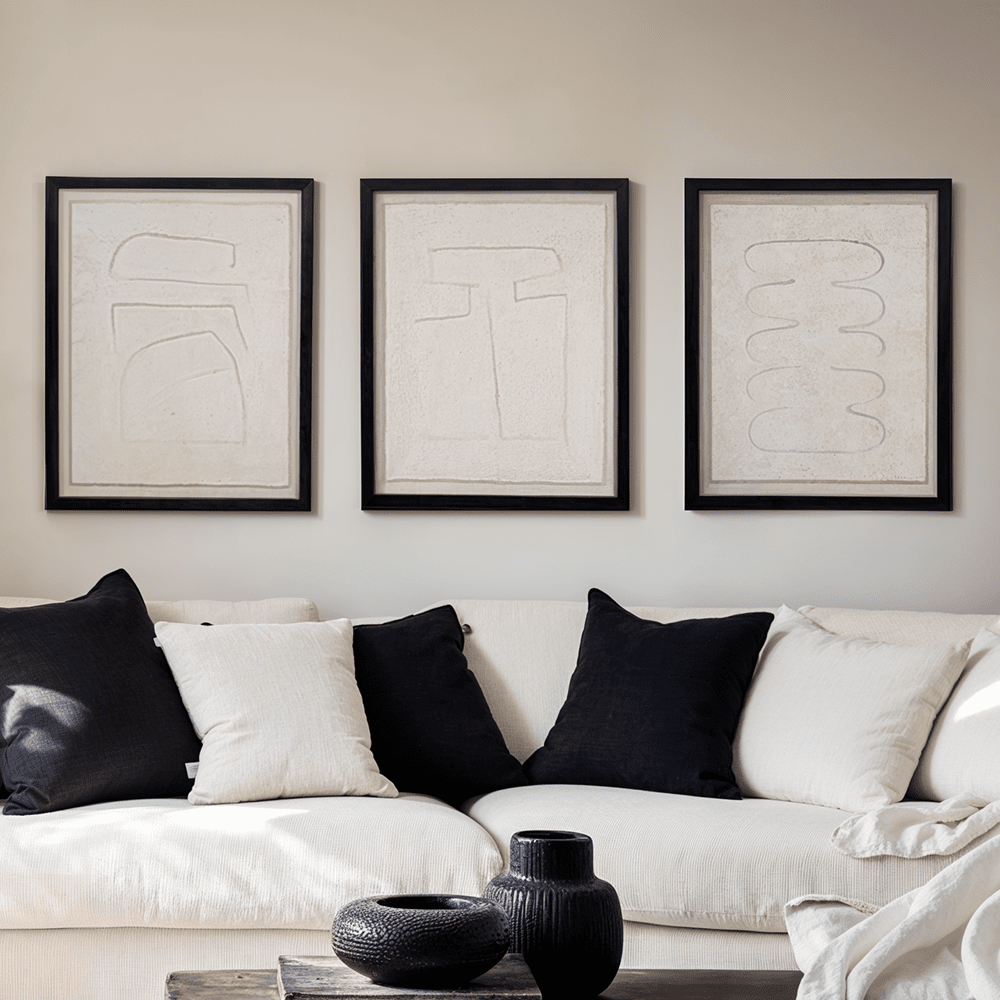 Tresor Monochrome Textured Abstract Wall Art - III Accessories