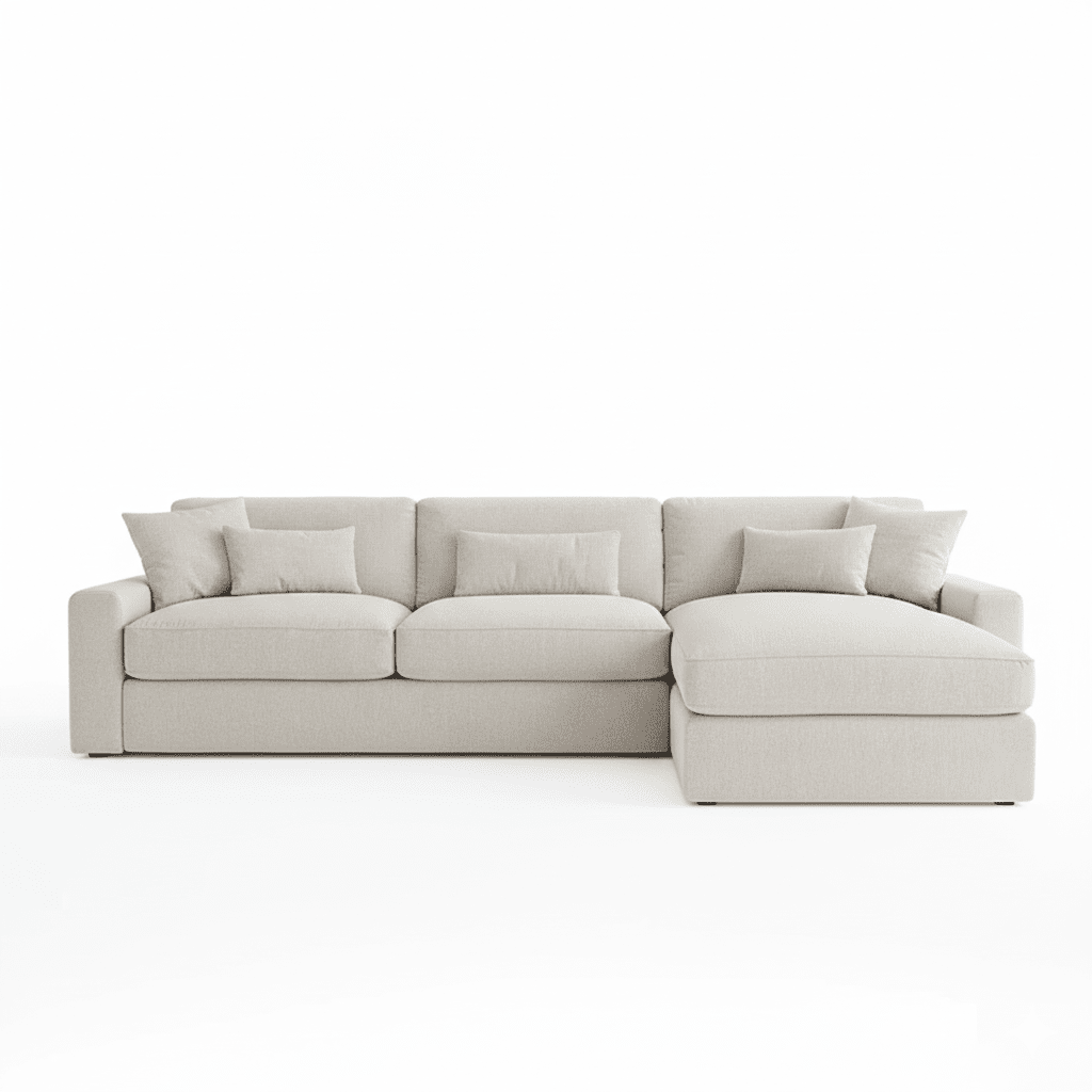 Tribeca Ash Greige Large Right Hand Facing Chaise End Sofa Sofa