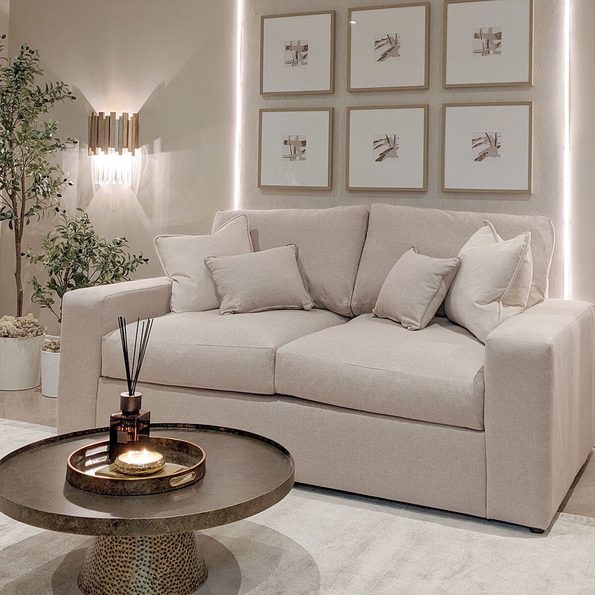 Tribeca Ash Greige Sofa Range MTO Sofa 2 Seater Sofa