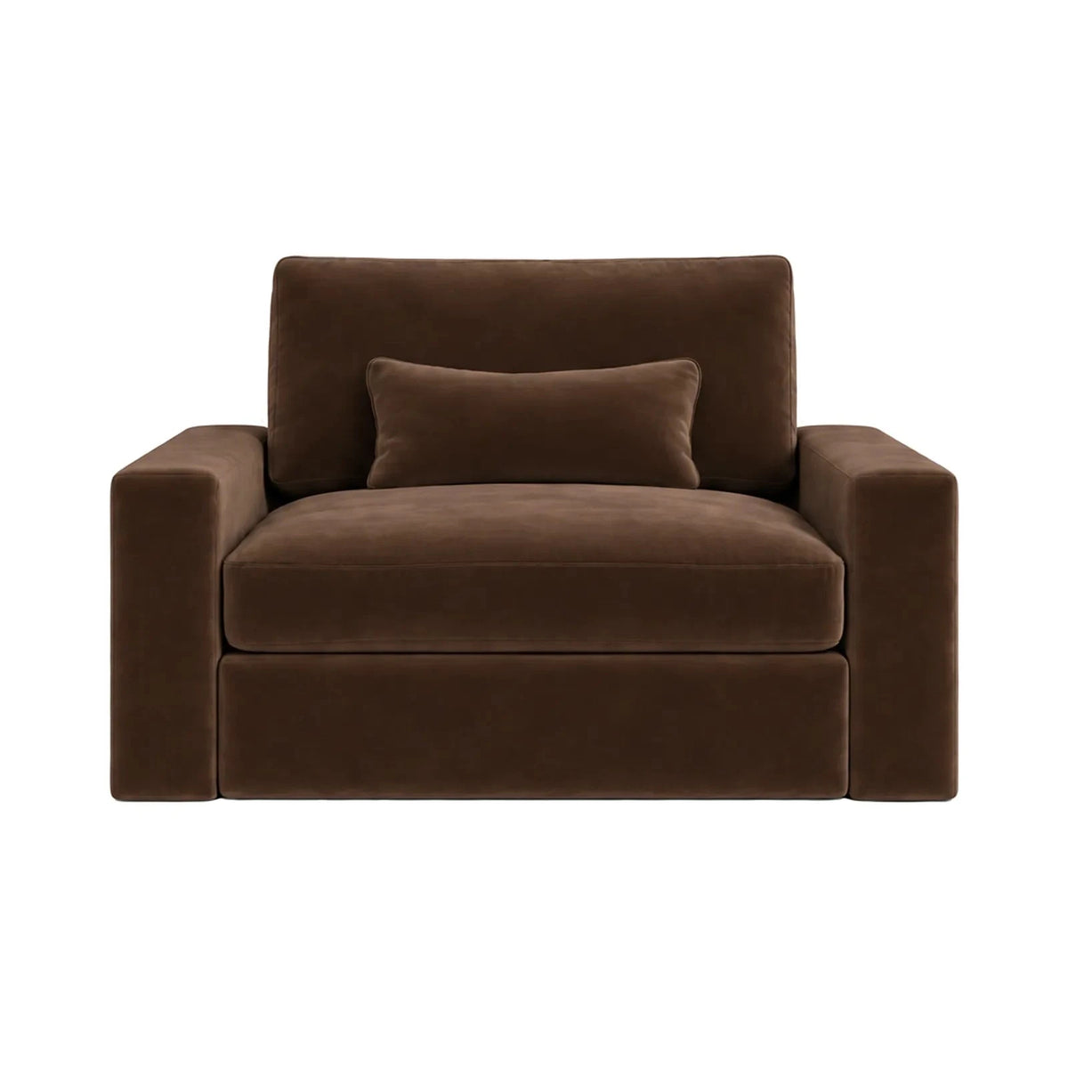 Tribeca Chocolate Brown Velvet Love Seat Sofa