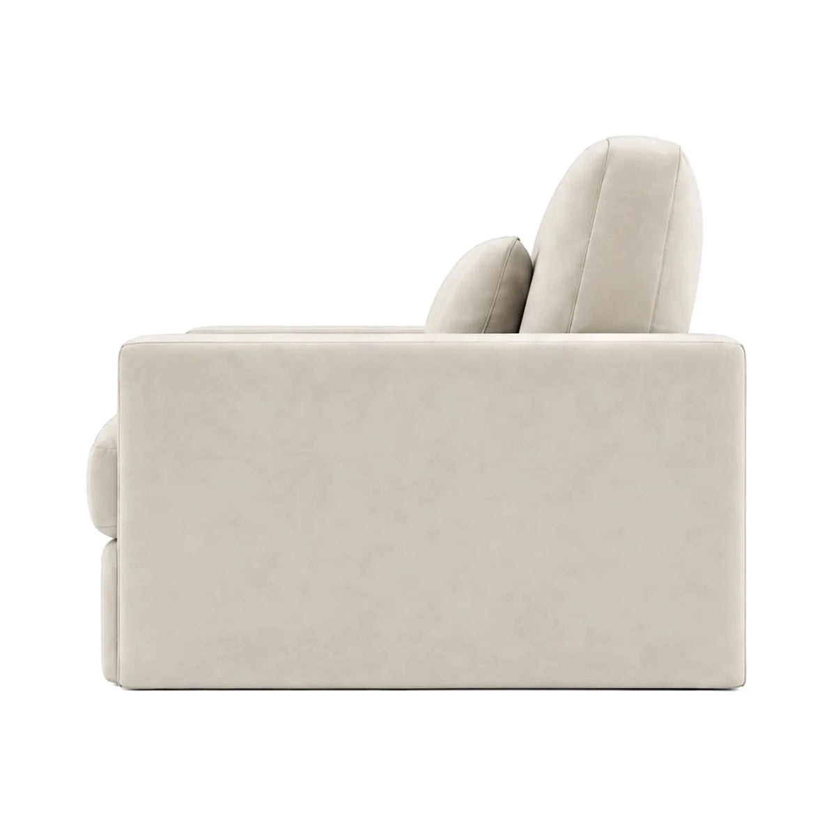 Tribeca Cream Velvet Love Seat Sofa