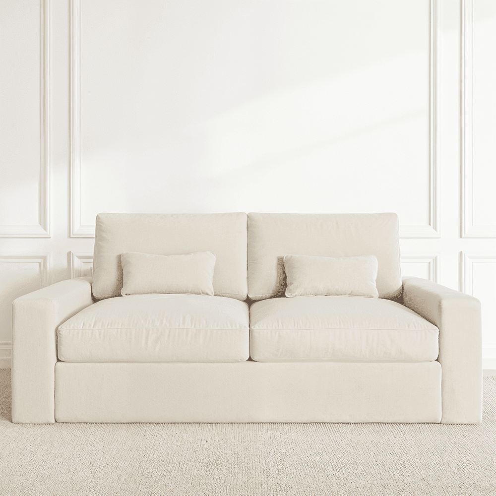 Tribeca Cream Velvet Sofa Range Sofa 3 Seater