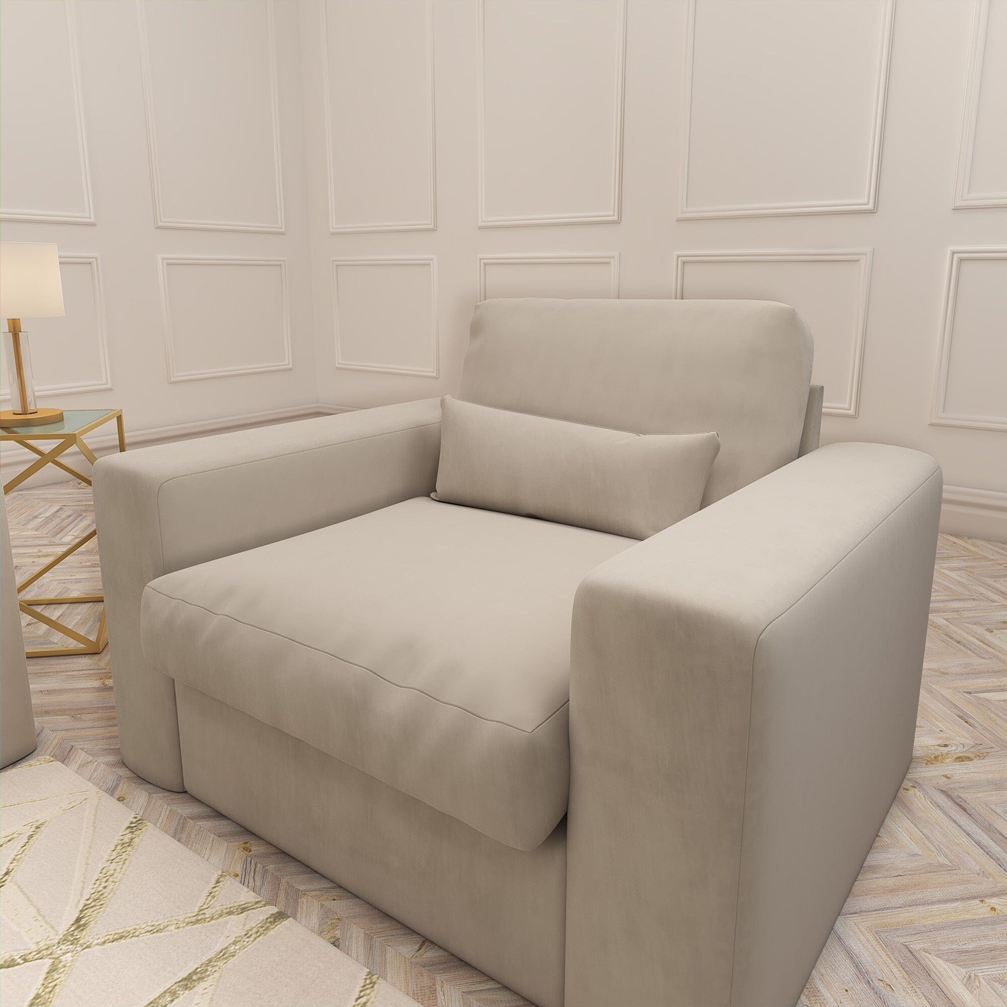 Tribeca Mink Velvet Love Seat MTO Sofa