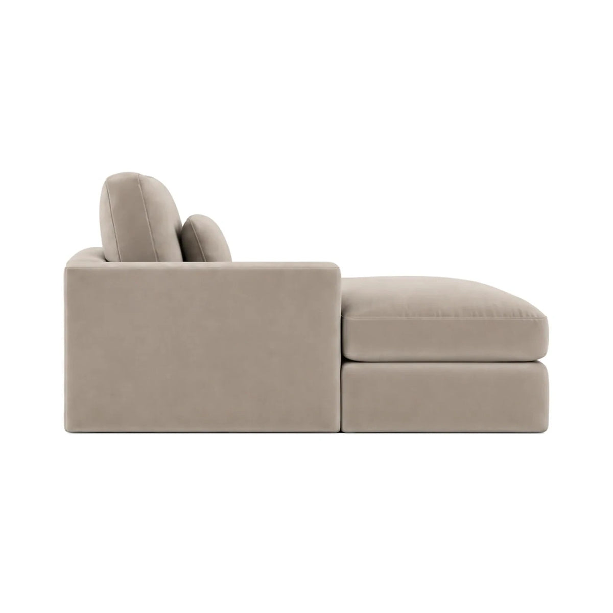 Tribeca Mink Velvet Medium Left Hand Facing Chaise End Sofa Sofa