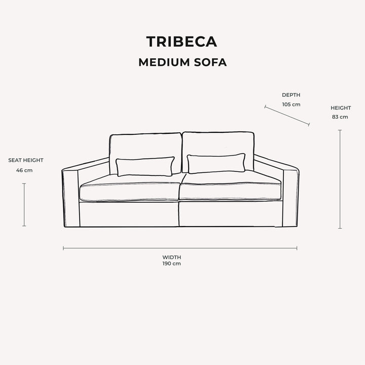 Tribeca Mink Velvet Sofa Range 2 Seater Sofa 