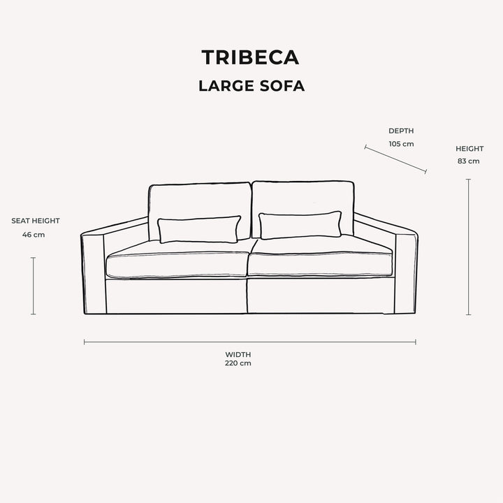 Tribeca Mink Velvet Sofa Range 3 Seater Sofa 