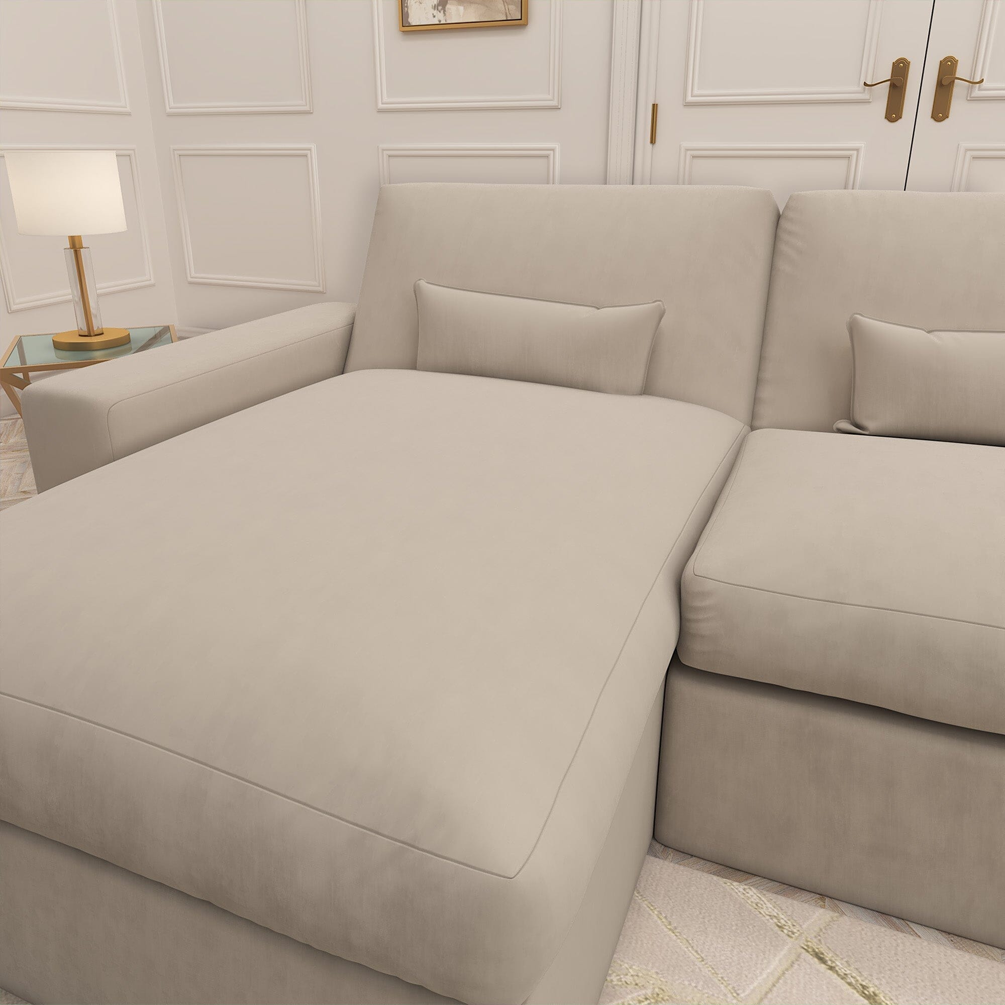 Tribeca Mink Velvet Sofa Range