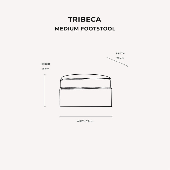 Tribeca Mink Velvet Sofa Range Medium Footstool 