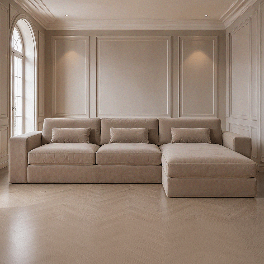 Tribeca Mink Velvet Sofa Range Sofa