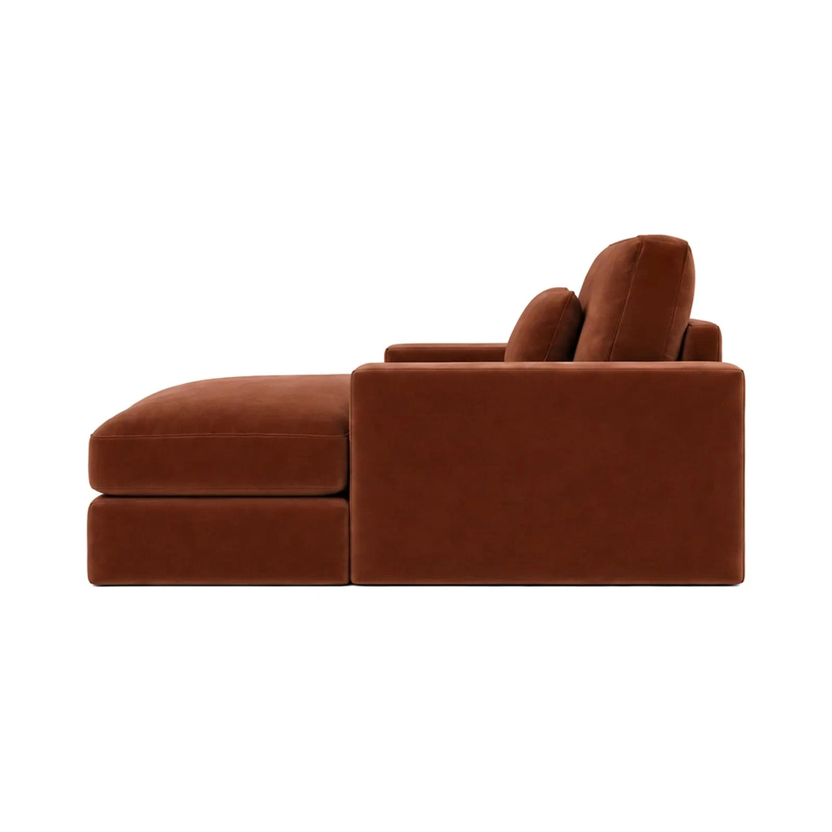 Tribeca Rust Velvet Large U Shape Sofa Sofa