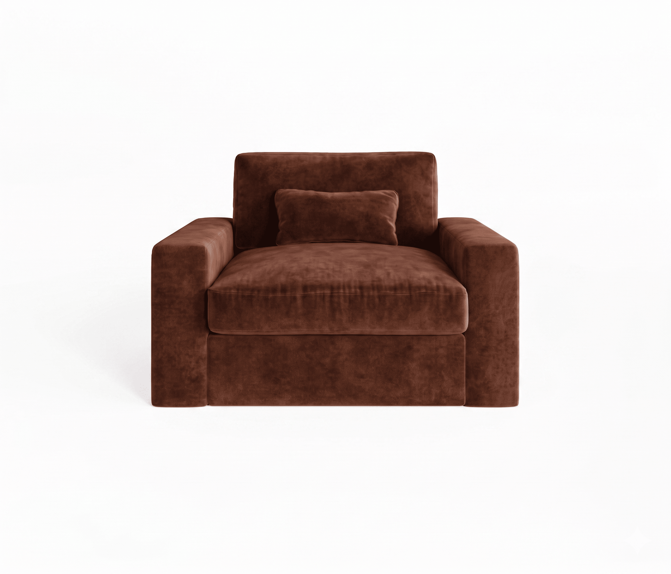 Tribeca Rust Velvet Love Seat Sofa