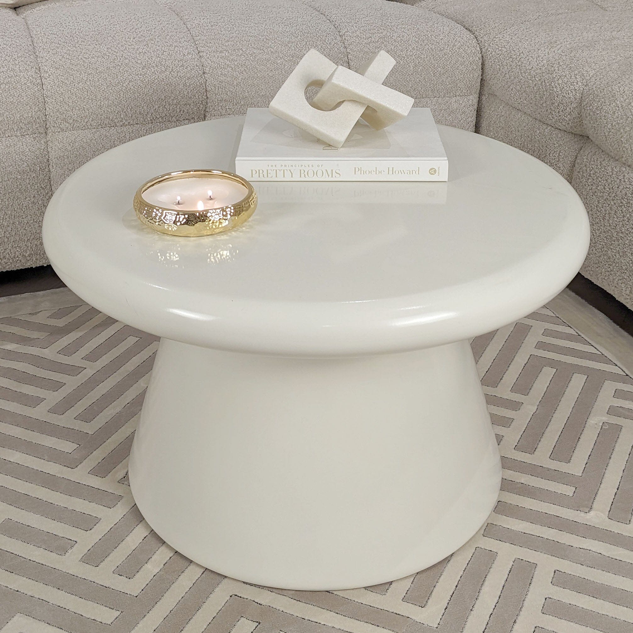 Tuscany Cream Round Coffee Table Furniture
