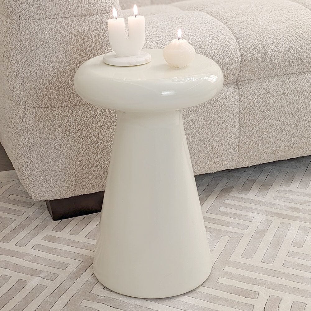 Tuscany Cream Round Side Table Furniture