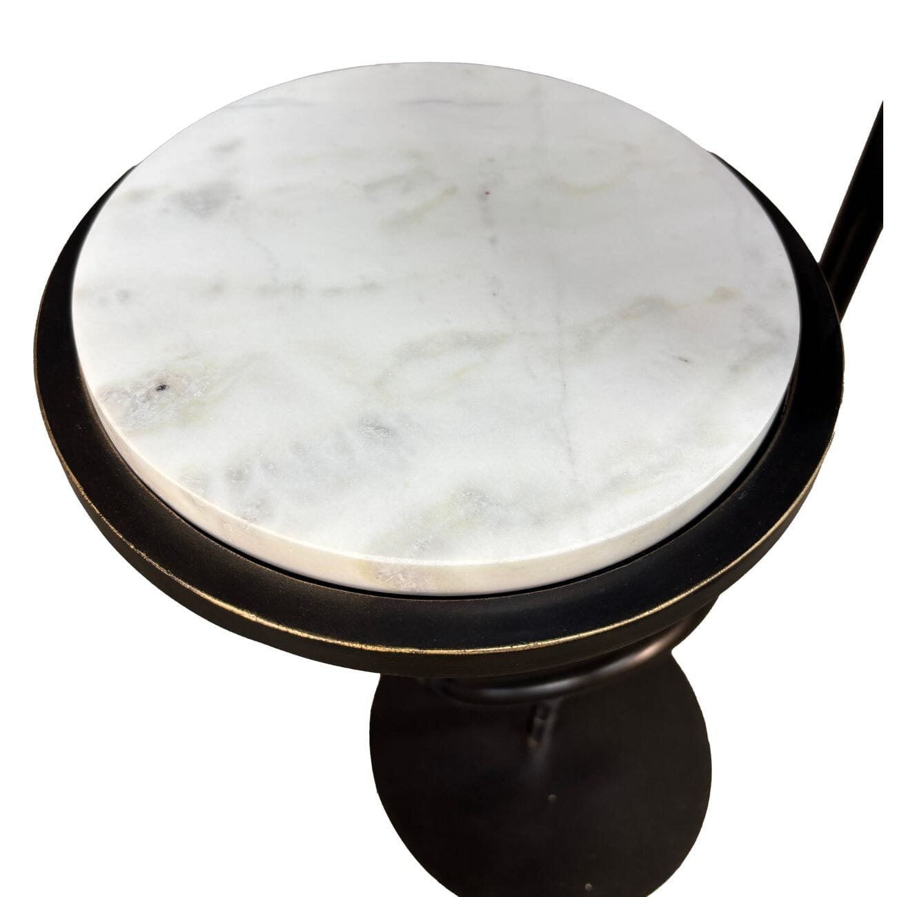 Utopia Deep Bronze 2 Tiered Side Table with Marble Top Furniture