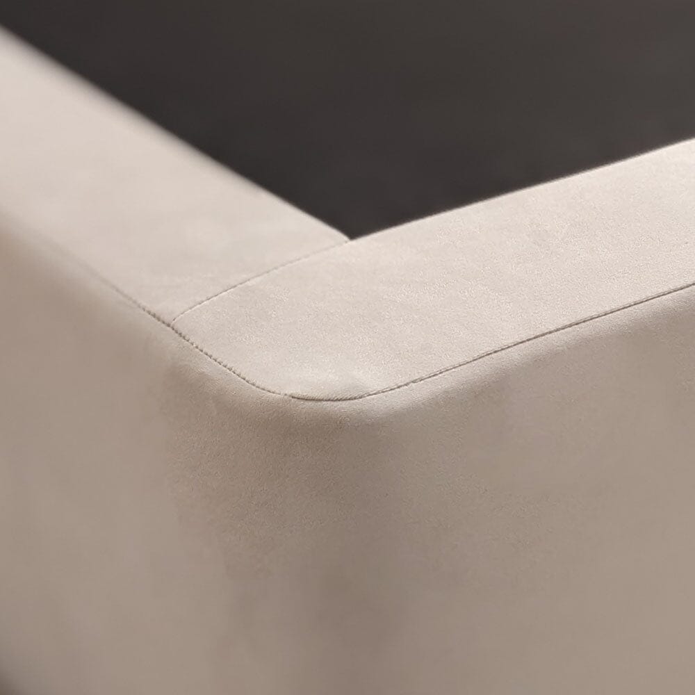 Valencia Cream & Black Premium Channelled Winged Bed Beds and Headboards