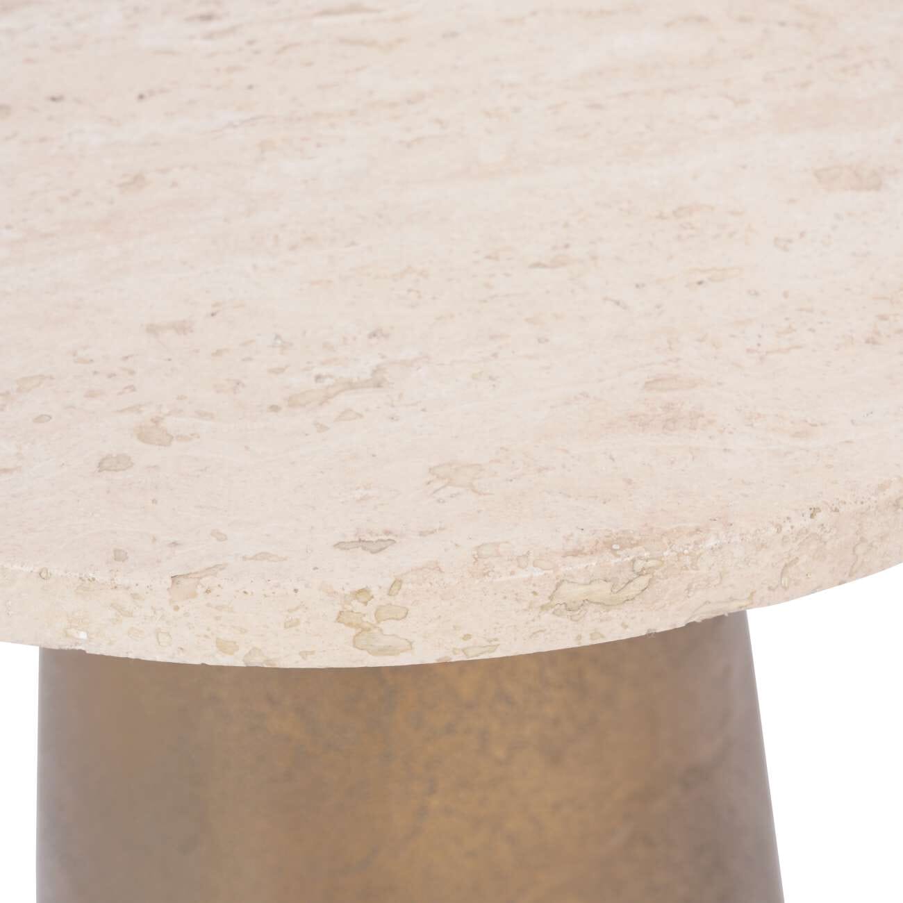Valiona Gold & Marble Side Table Furniture