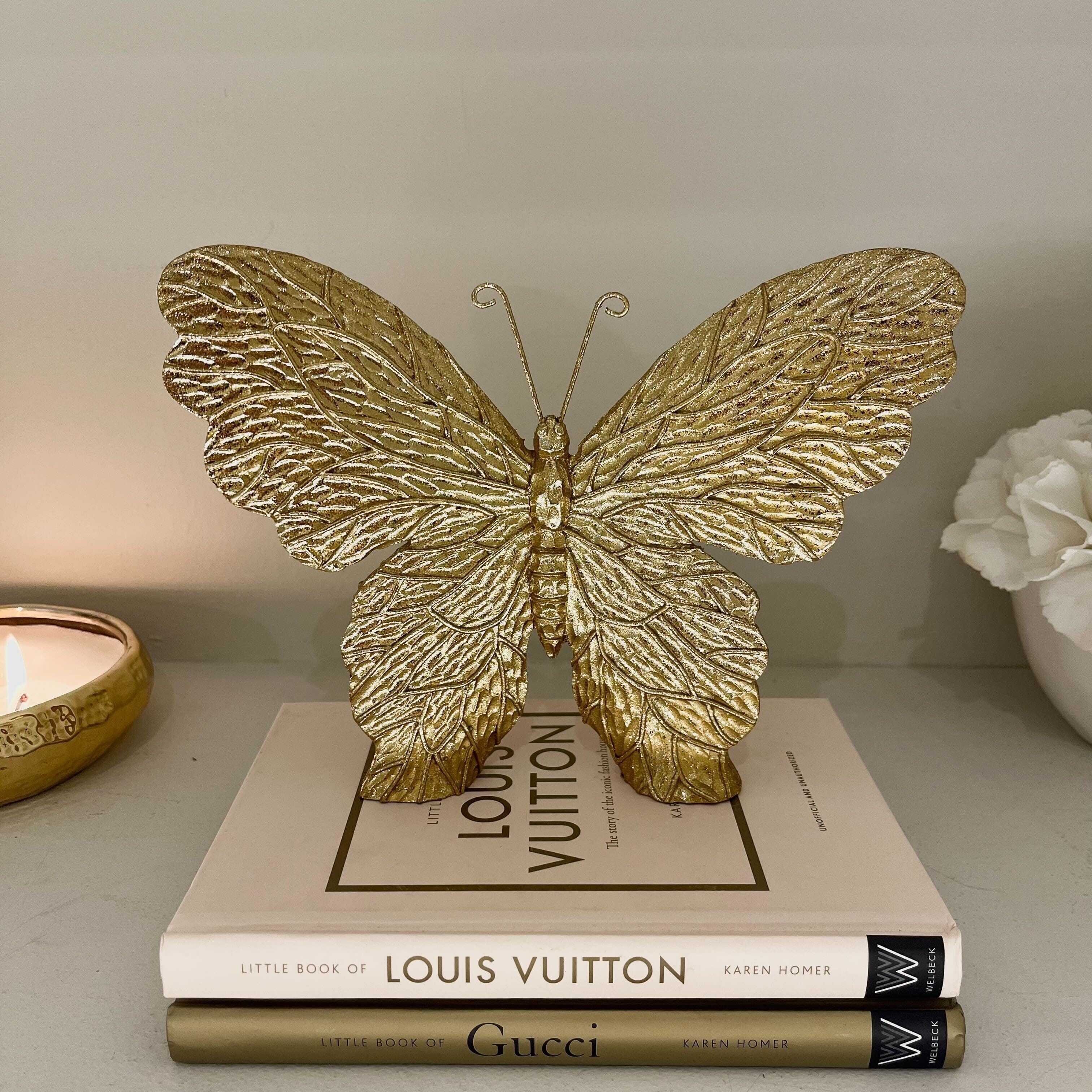 Vanessa Gold Decorative Butterfly Ornament Accessories