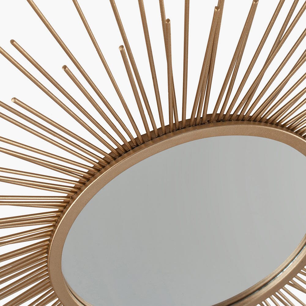 Vedra Gold Decorative Sunburst Mirror Accessories
