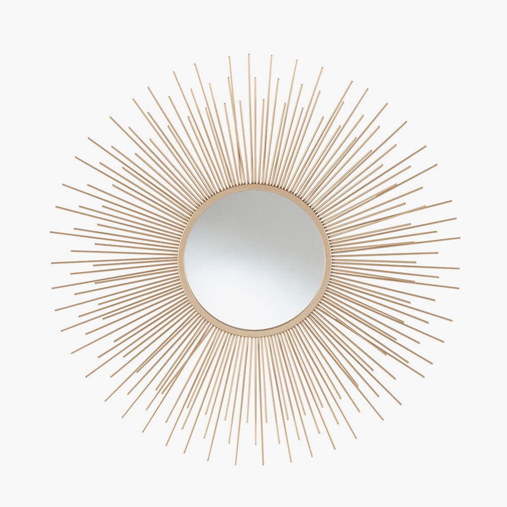 Vedra Gold Decorative Sunburst Mirror Accessories