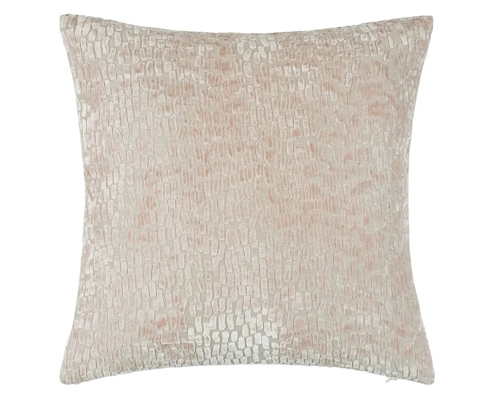 Verona Baby Pink Metallic Textured Cushion - 43x43cm Textiles